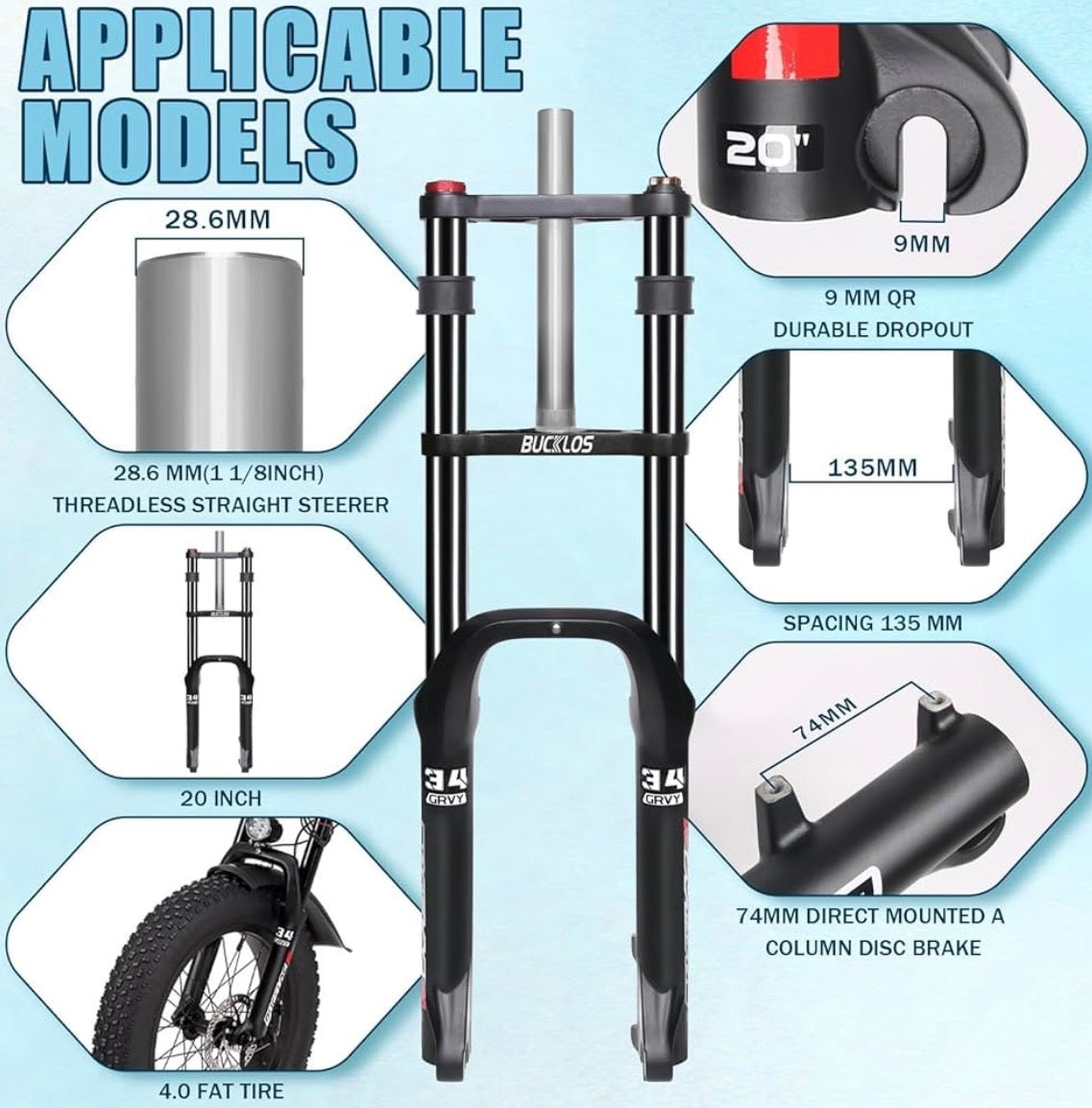 Upgraded Suspension Forks for Ridstar, Macfox, Super73